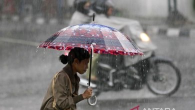 prakiraan cuaca hujan ringan