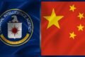 Logo Central Intelligence Agency (CIA) dan bendera China