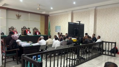 Suasana persidangan kasus DBON Kaltim yang kembali dilanjutkan di Pengadilan Negeri Samarinda. (IST)