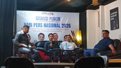 Diskusi Publik Hari Pers Nasional 2026 yang Diselenggarakan oleh Jurnalis Milenial di Cafe Ruang Pikir Jalan Ramania