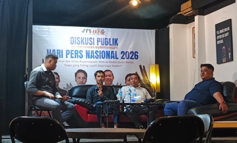 Diskusi Publik Hari Pers Nasional 2026 yang Diselenggarakan oleh Jurnalis Milenial di Cafe Ruang Pikir Jalan Ramania