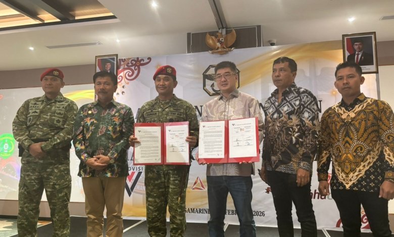 Penandatanganan Berita Acara Serah Terima (BAST) hibah lahan seluas 110,81 hektar kepada Komando Pasukan Khusus (Kopassus)