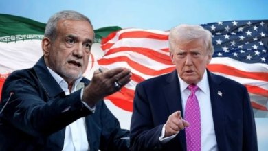 Presiden Iran Masoud Pezeshkian dan Presiden Amerika Serikat Donald Trump