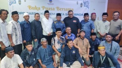 Wakil Wali Kota Samarinda, Saefuddin Zuhri, menghadiri kegiatan buka puasa bersama DPD Partai NasDem Samarinda.