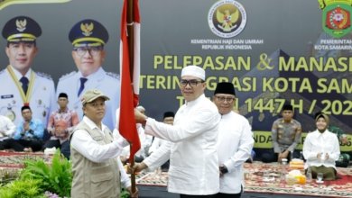 Wali Kota Samarinda, Andi Harun melakukan pelesapan 1.024 calon jemaah haji Kota Samarinda tahun 1447 Hijriah/2026 Masehi.