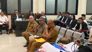 Suasana sidang kasus dugaan korupsi Dana Hibah KONI Samarinda yang digelar di Pengadilan Negeri Samarinda dengan menghadirkan tiga saksi. (IST)