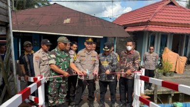 Peresmian Jembatan Merah Putih Presisi yang berada di RT 02 Desa Handil Terusan, Kecamatan Anggana, Kabupaten Kutai Kartanegara