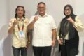 Ketua KONI KALTIM Anderiy Syachrum (tengah) dan Ketua Federasi Panjat Tebing Indonesia (FPTI) Kaltim EL. Nova Saefuddin Zuhri (kanan)