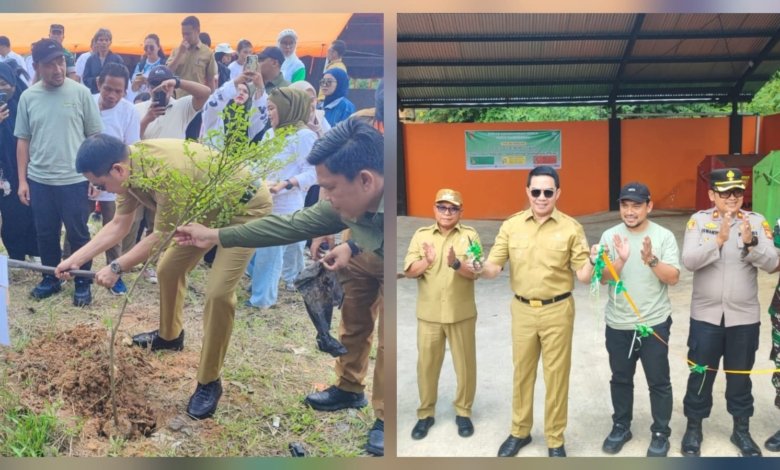Wali Kota Samarinda, Andi Harun saat meresmikan Insinerator dan melakukan penanaman pohon di momen Hari Lingkungan Hidup