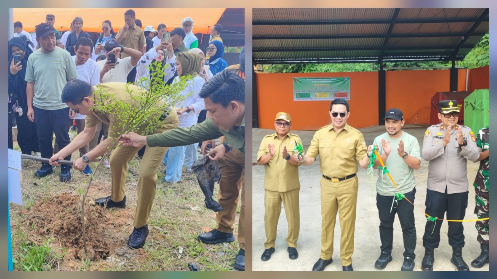 Wali Kota Samarinda, Andi Harun saat meresmikan Insinerator dan melakukan penanaman pohon di momen Hari Lingkungan Hidup