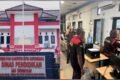 Kolase foto Kantor Disdikbud Kukar dan Penyidik Kejati Kaltim saat melakukan penggeledahan