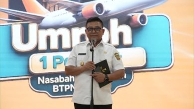 Wakil Wali Kota Samarinda Saefuddin Zuhri yang hadir dalam kegiatan Pelatihan Dasar Keuangan Bersama Bank BTPN Syariah yang berlangsung di Aula PKK Kota Samarinda, Rabu (19/8/2026).