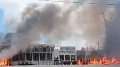 KM Prince Soya terbakar di Pelabuhan Samarinda