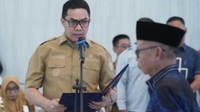 Wali Kota Samarinda, Andi Harun mengukuhkan Pengurus Forum Kerukunan Umat Beragama (FKUB) Kota Samarinda periode 2026–2031.