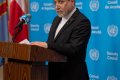 respons resmi as - Menteri Luar Negeri Iran Abbas Araghchi saat memberikan keterangan pers terkait situasi geopolitik.