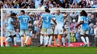 Man City satu-satunya yang masih sempurna - Ilustrasi skuad Manchester City yang mendominasi jalannya pertandingan Liga Inggris.