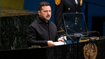 perang Ukraina - Presiden Ukraina Volodymyr Zelenskyy saat menyampaikan pidato penting mengenai eskalasi global di forum internasional.