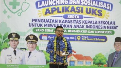 Saefuddin Zuhri menghadiri peluncuran dan sosialisasi aplikasi Usaha Kesehatan Sekolah/Madrasah (UKS/M), Kamis (17/9/2026).