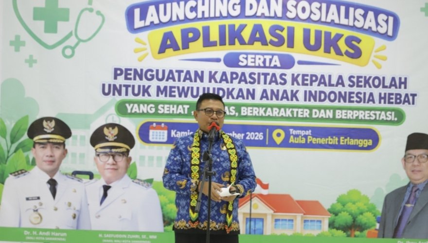 Saefuddin Zuhri menghadiri peluncuran dan sosialisasi aplikasi Usaha Kesehatan Sekolah/Madrasah (UKS/M), Kamis (17/9/2026).