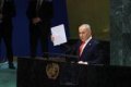 Netanyahu bawa Starlink - Perdana Menteri Israel Benjamin Netanyahu saat membawa perangkat Starlink dalam Sidang Umum PBB di New York.