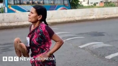 ibu di India - Ilustrasi perjuangan ibu di India yang mengikuti lomba lari tanpa alas kaki demi membelikan perlengkapan sekolah anaknya.