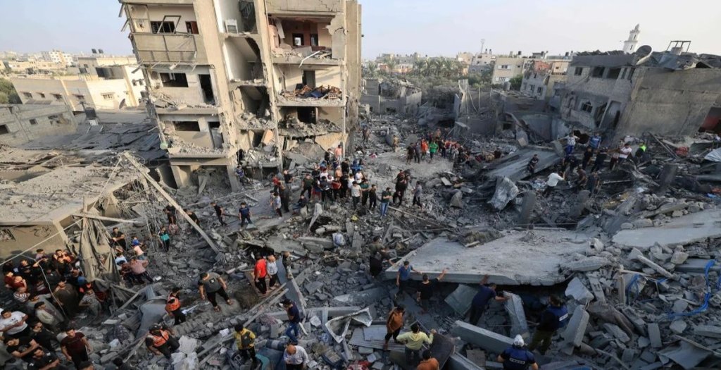korban tewas Gaza - Situasi kerusakan parah di Jalur Gaza akibat serangan militer Israel yang terus memicu bertambahnya korban jiwa.