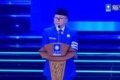 kerja bersama Prabowo - Ketua Umum PAN Zulkifli Hasan saat memberikan pidato politik dalam perayaan HUT ke-28 PAN.