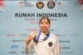 Asian Games 2026 - Karateka putri Indonesia, Leica Al Humaira Lubis, saat berlaga di Asian Games 2026 Aichi-Nagoya.