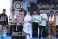 Maulid Nabi di Polres Rokan Hilir - Ribuan warga saat menghadiri Tabligh Akbar Maulid Nabi di Mapolres Rokan Hilir bersama Ustaz Abdul Somad.