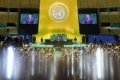 momen unik Sidang PBB - Suasana Sidang Majelis Umum PBB di Markas Besar PBB, New York.