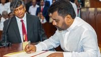 hukuman mati - Ilustrasi bendera Sri Lanka dan Arab Saudi serta proses diplomasi internasional.