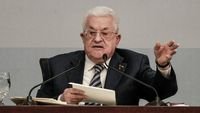 Presiden Palestina - Presiden Palestina Mahmoud Abbas saat menyampaikan pidato penting dalam Sidang Umum PBB.
