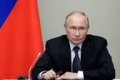 pasukan militer Rusia - Presiden Rusia Vladimir Putin saat memimpin rapat koordinasi pertahanan bersama jajaran petinggi militer di Moskow.