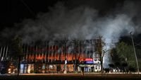 serangan Rusia di Ukraina - Ilustrasi situasi pasca serangan Rusia di Ukraina yang menyasar wilayah permukiman warga sipil.