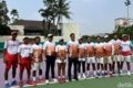 soft tenis beregu putra - Tim soft tenis beregu putra Indonesia saat merayakan keberhasilan meraih medali perunggu di Asian Games 2026.