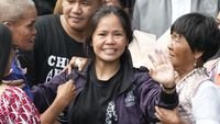Mary Jane bebas - Ilustrasi kebebasan Mary Jane setelah mendapatkan pengampunan resmi dari pemerintah Filipina.