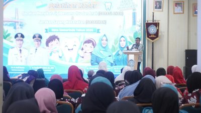Pelatihan kader Gerakan Menyikat Gigi Bersama Ibu dan Anak (GARASI ANAK) dan Gerakan Sayang Kekanakan (GASAKKAN) digelar di Aula PKK Kota Samarinda, Kamis (15/10/2026).