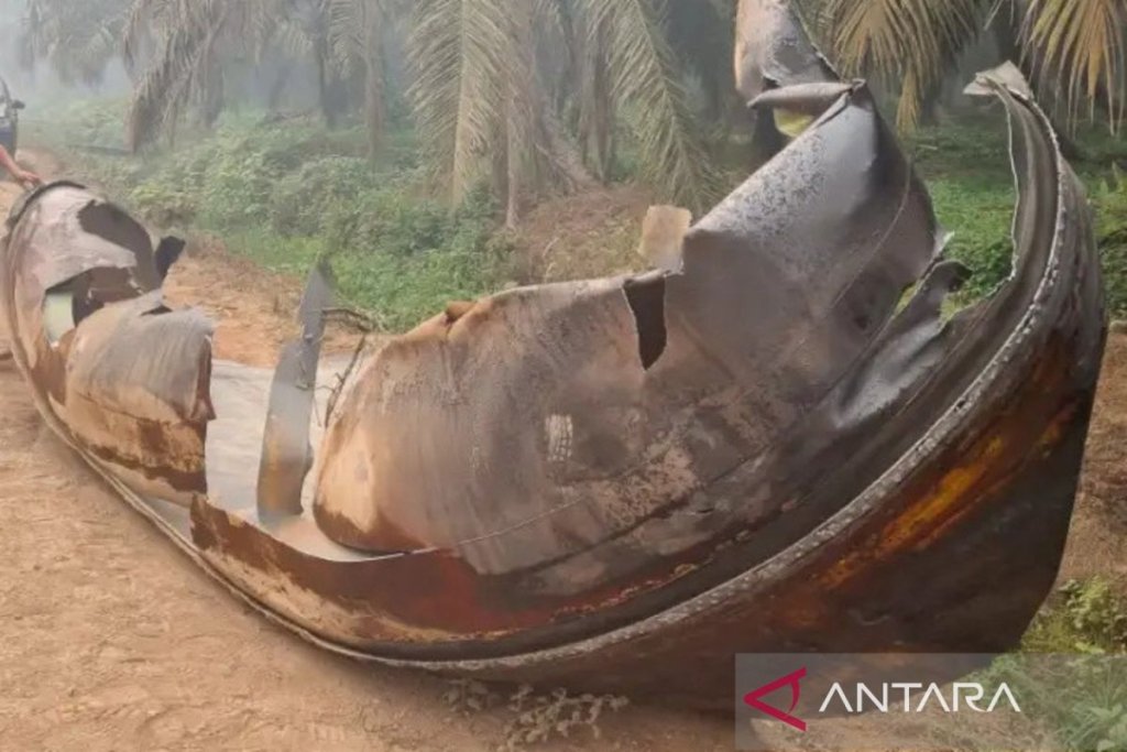 benda langit jatuh di Kalteng - Ilustrasi serpihan roket dan benda langit yang jatuh di kawasan perkebunan kelapa sawit.