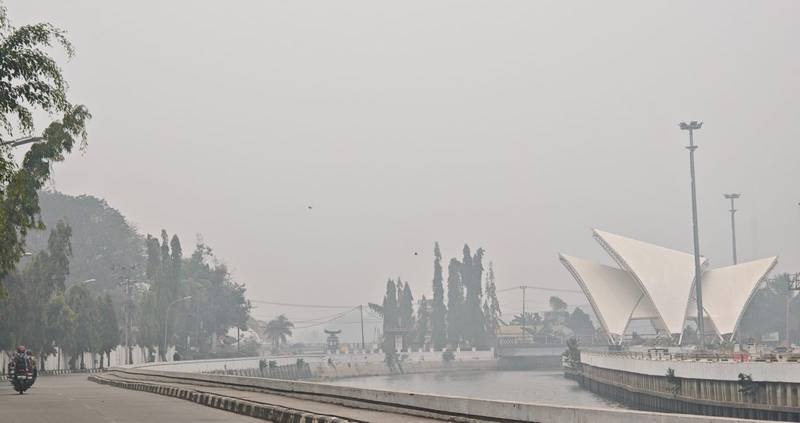 Kabut asap yang menyelimuti sejumlah wilayah Kalimantan Timur (Kaltim)