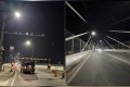Suasan malam hari di Jembatan Achmad Amins, Samarinda yang kini lampu peneranngan jalannya kembali menyala