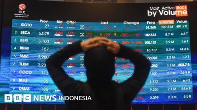 pasar saham indonesia - Ilustrasi pergerakan grafik pasar saham Indonesia di Bursa Efek Indonesia.