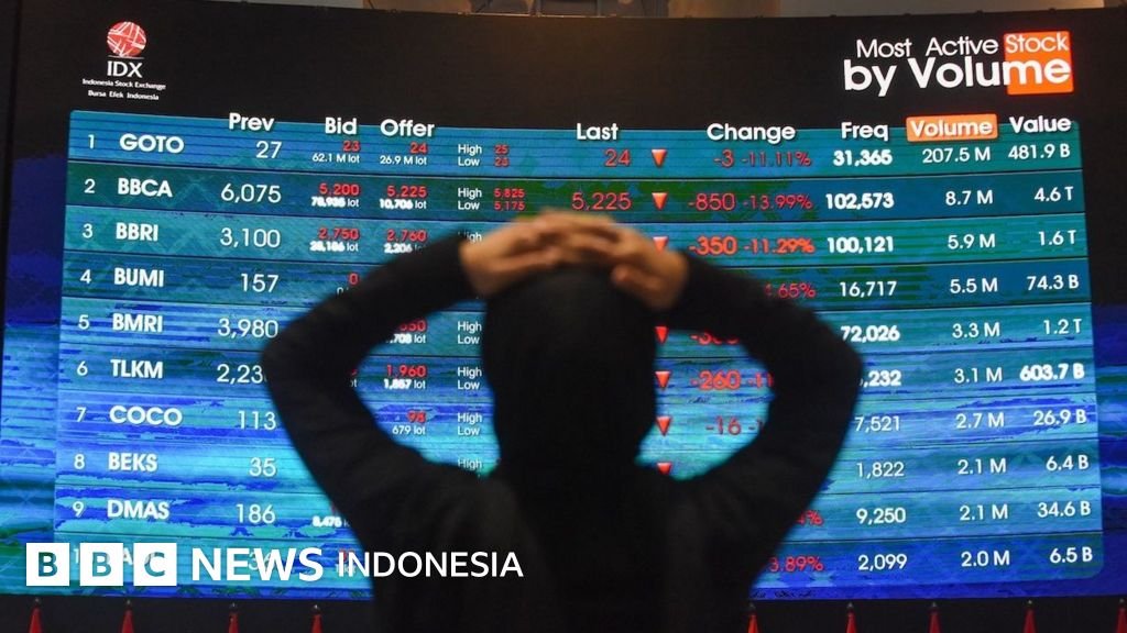 pasar saham indonesia - Ilustrasi pergerakan grafik pasar saham Indonesia di Bursa Efek Indonesia.