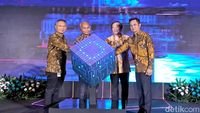 Blok Masela - Ilustrasi kilang pengolahan gas alam cair (LNG) dan fasilitas industri migas nasional.