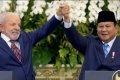 Prabowo Ucapkan Selamat - Presiden Prabowo Subianto saat menyampaikan ucapan selamat kepada Presiden Brasil Luiz Inácio Lula da Silva.
