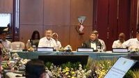 pasar karbon - Menteri dan pejabat terkait saat membahas strategi kesiapan Indonesia menghadapi COP31 dan penguatan regulasi perdagangan emisi.