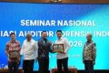 auditor forensik cegah korupsi - Wamendagri Akhmad Wiyagus saat memberikan arahan strategis dalam Seminar AAFI 2026 di Jakarta.